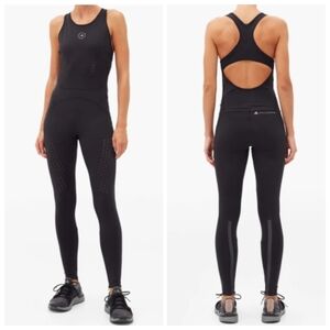 New Adidas by Stella McCartney TruePurpose Cut-Out Technical Black Jumpsuit